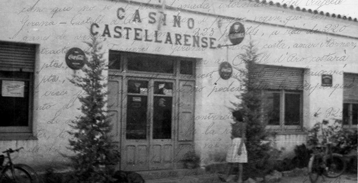 Fotografia històrica de la façana del Casino Castellarenc.